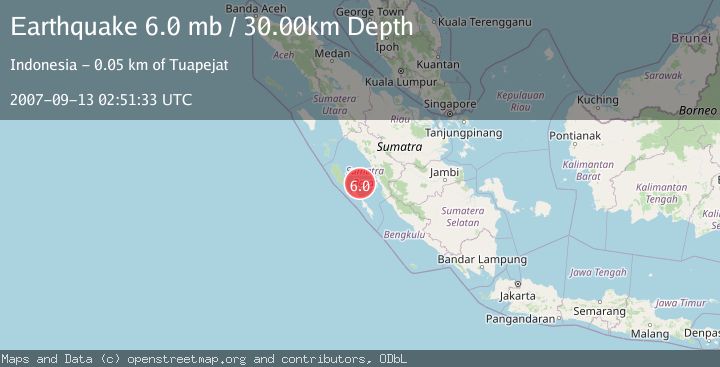 Map of KEP. MENTAWAI REGION, INDONESIA