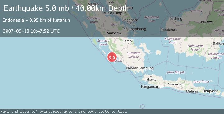 Map of SOUTHERN SUMATRA, INDONESIA