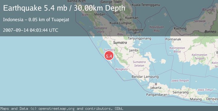 Map of KEP. MENTAWAI REGION, INDONESIA