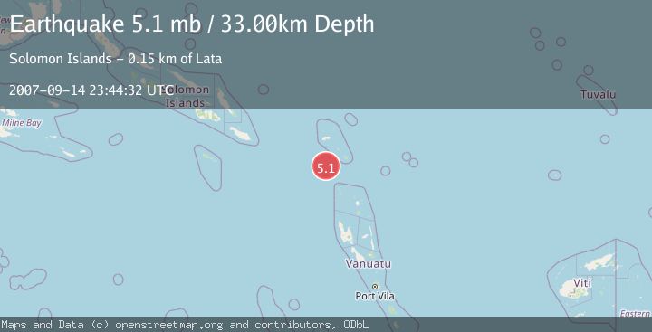Map of SANTA CRUZ ISLANDS