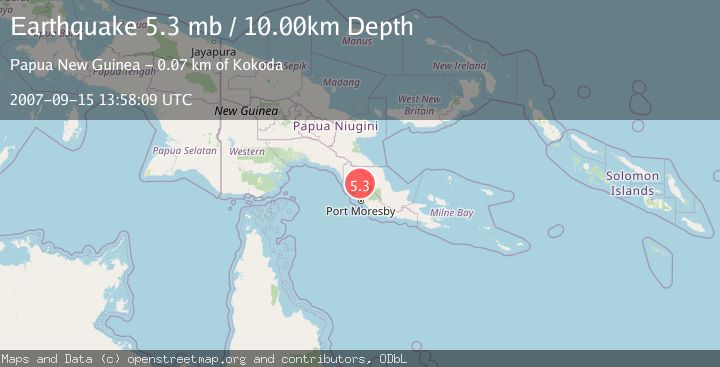 Map of EASTERN NEW GUINEA REG., P.N.G.