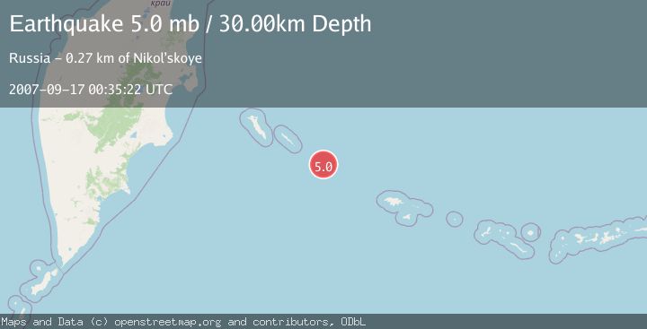 Map of KOMANDORSKIYE OSTROVA REGION
