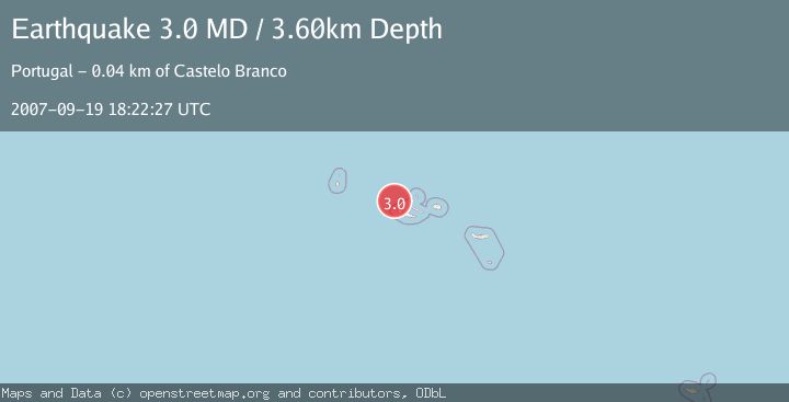 Map of AZORES ISLANDS, PORTUGAL