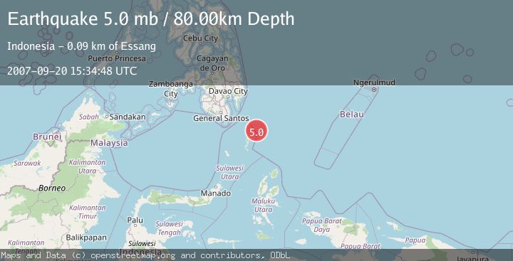 Map of KEPULAUAN TALAUD, INDONESIA