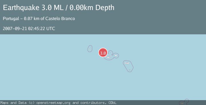 Map of AZORES ISLANDS, PORTUGAL