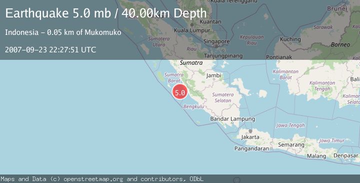 Map of KEP. MENTAWAI REGION, INDONESIA