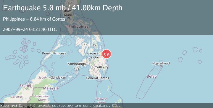 Map of MINDANAO, PHILIPPINES