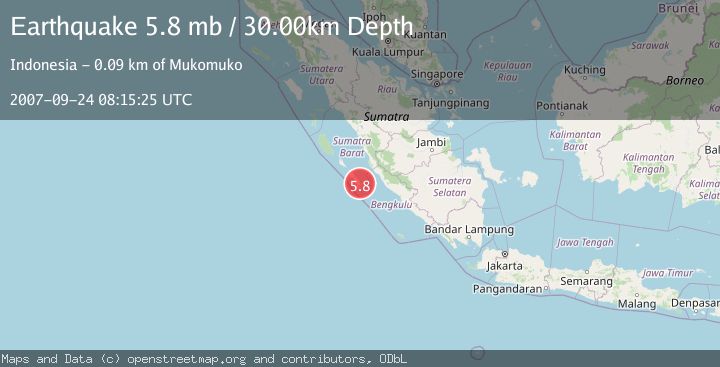 Map of KEP. MENTAWAI REGION, INDONESIA