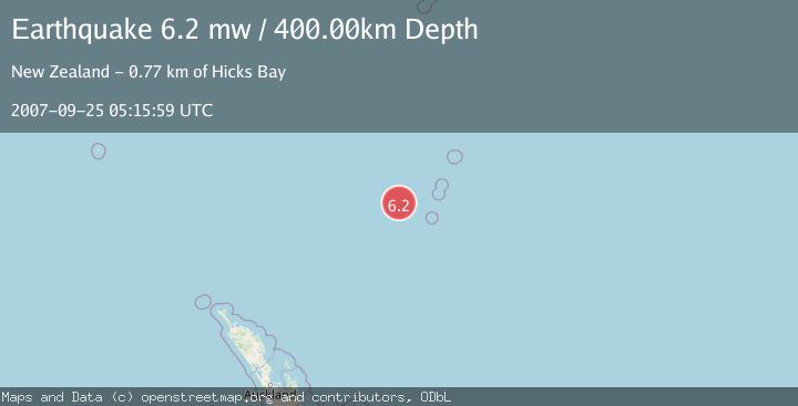 Map of KERMADEC ISLANDS REGION