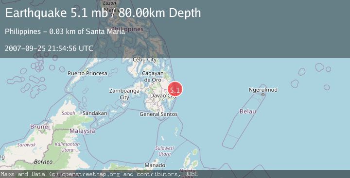 Map of MINDANAO, PHILIPPINES