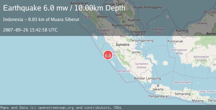 Map of KEP. MENTAWAI REGION, INDONESIA