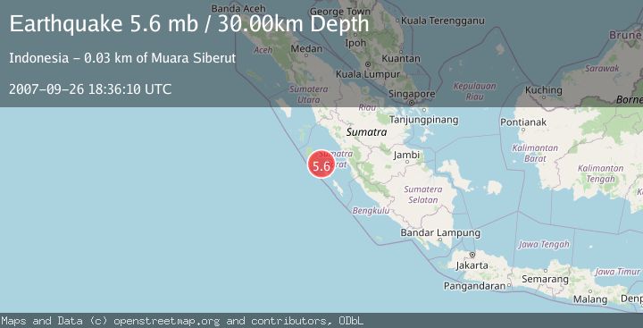 Map of KEP. MENTAWAI REGION, INDONESIA