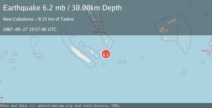 Map of SOUTHEAST OF LOYALTY ISLANDS