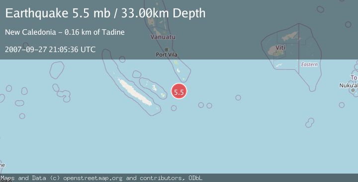 Map of SOUTHEAST OF LOYALTY ISLANDS