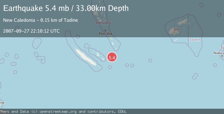 Map of SOUTHEAST OF LOYALTY ISLANDS