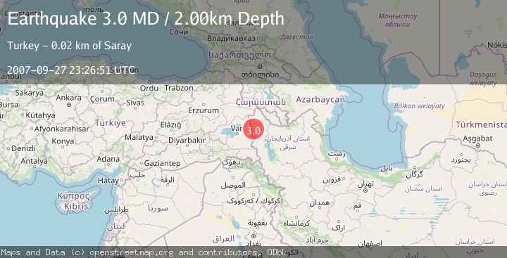 Map of TURKEY-IRAN BORDER REGION