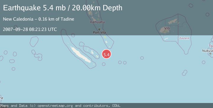 Map of SOUTHEAST OF LOYALTY ISLANDS