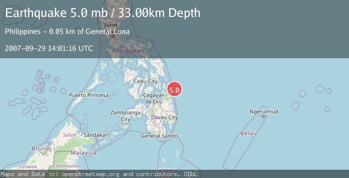 Map of MINDANAO, PHILIPPINES