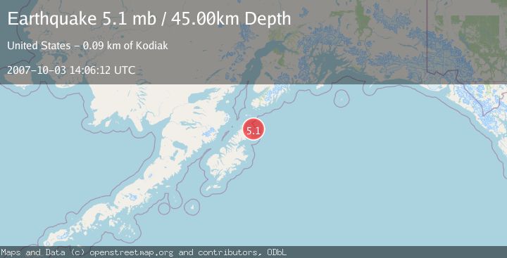 Map of KODIAK ISLAND REGION, ALASKA