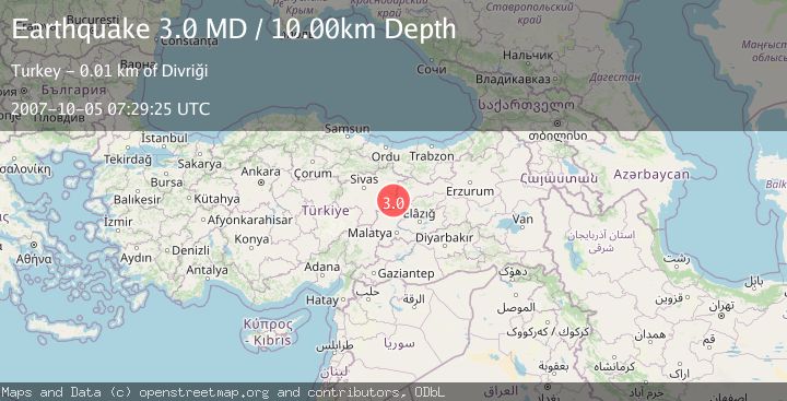 Map of EASTERN TURKEY