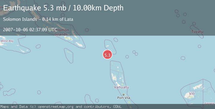 Map of SANTA CRUZ ISLANDS