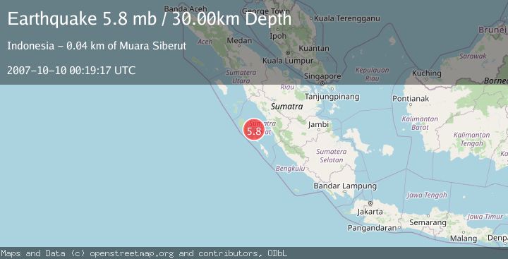 Map of KEP. MENTAWAI REGION, INDONESIA