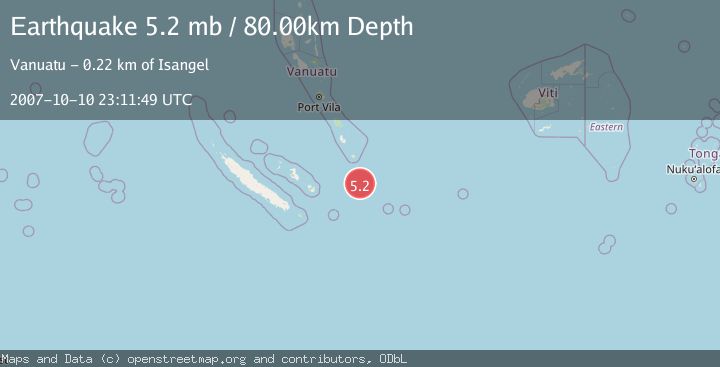 Map of SOUTHEAST OF LOYALTY ISLANDS