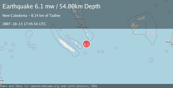 Map of SOUTHEAST OF LOYALTY ISLANDS