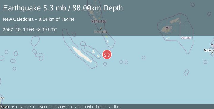 Map of SOUTHEAST OF LOYALTY ISLANDS