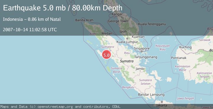 Map of NIAS REGION, INDONESIA