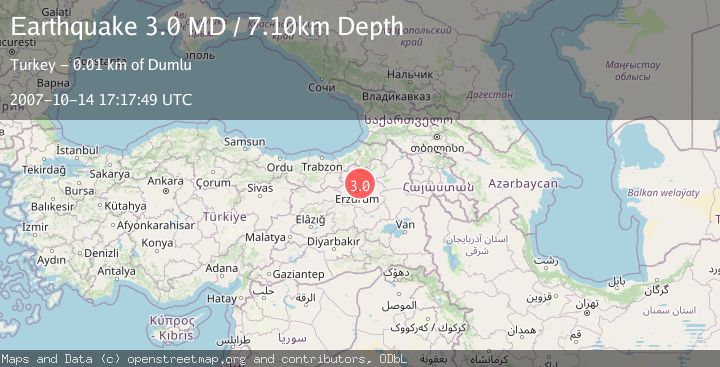 Map of EASTERN TURKEY