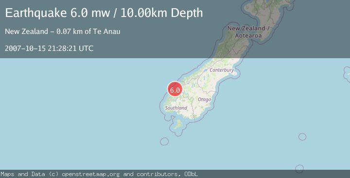 Map of SOUTH ISLAND OF NEW ZEALAND