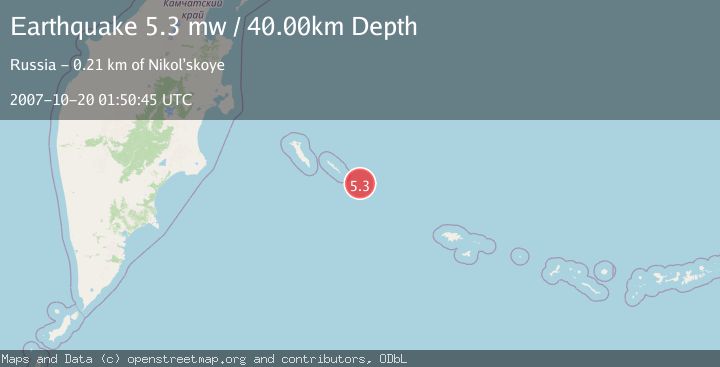 Map of KOMANDORSKIYE OSTROVA REGION