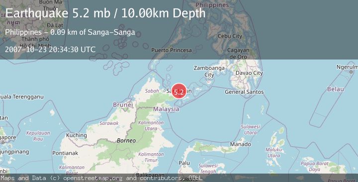 Map of SULU ARCHIPELAGO, PHILIPPINES