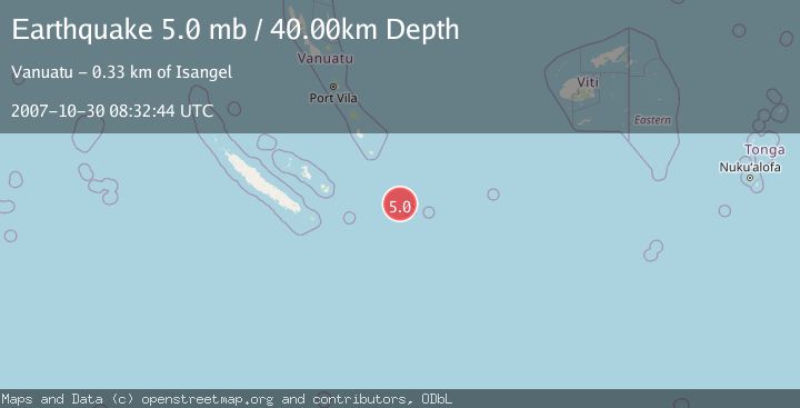 Map of SOUTHEAST OF LOYALTY ISLANDS
