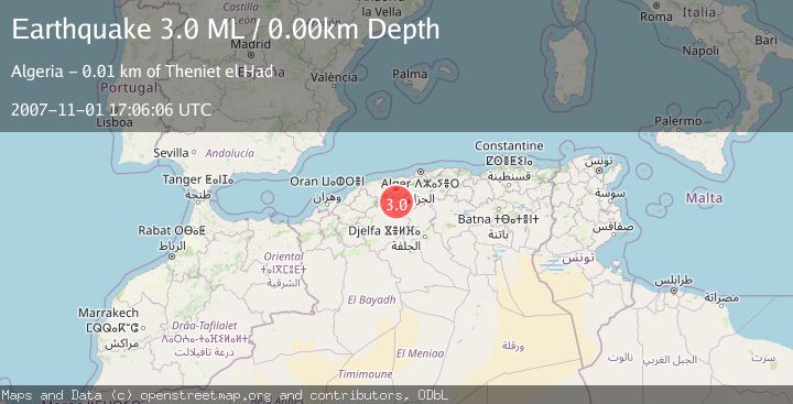 Map of NORTHERN ALGERIA