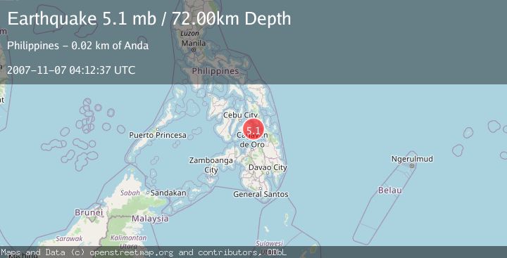Map of BOHOL, PHILIPPINES