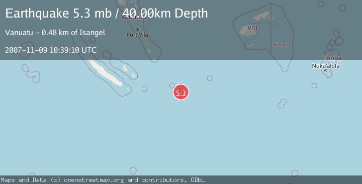 Map of SOUTHEAST OF LOYALTY ISLANDS