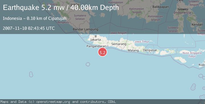 Map of JAVA, INDONESIA