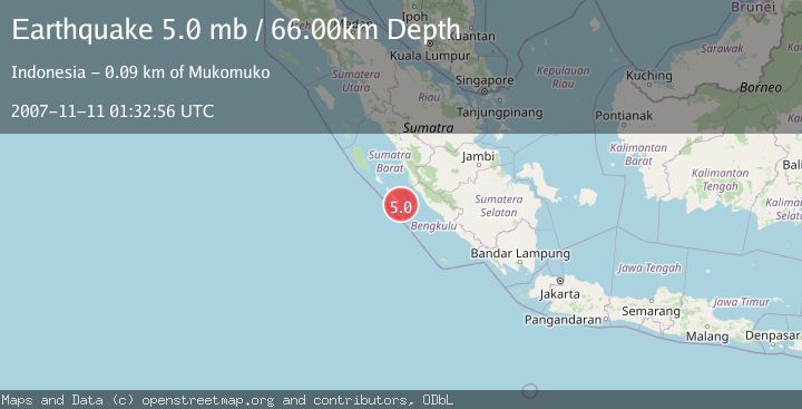 Map of KEP. MENTAWAI REGION, INDONESIA
