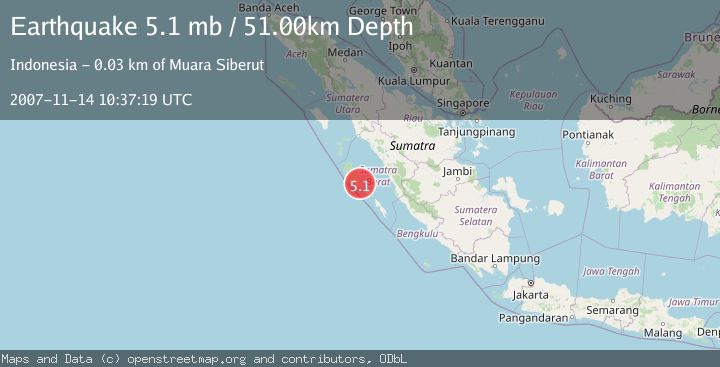 Map of KEP. MENTAWAI REGION, INDONESIA