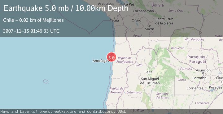 Map of OFFSHORE ANTOFAGASTA, CHILE