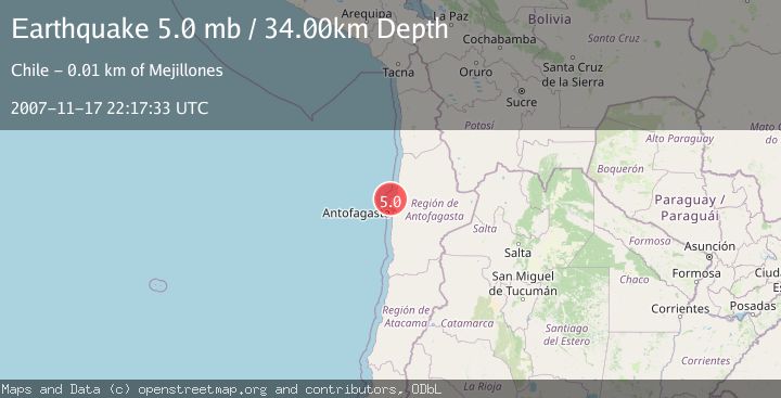 Map of ANTOFAGASTA, CHILE