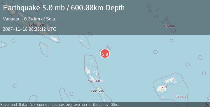 Map of SANTA CRUZ ISLANDS REGION