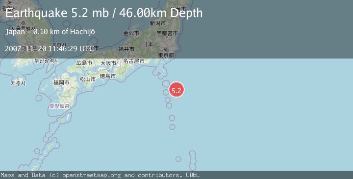 Map of IZU ISLANDS, JAPAN REGION