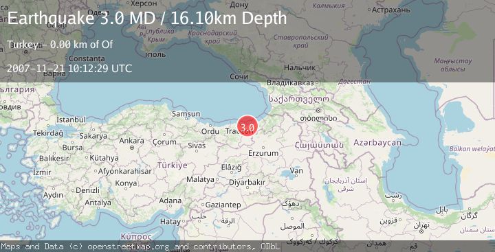 Map of EASTERN TURKEY