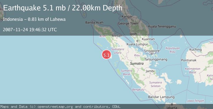 Map of NIAS REGION, INDONESIA
