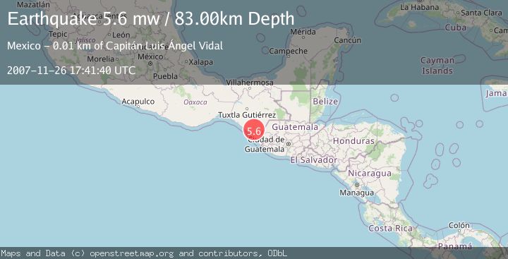 Map of CHIAPAS, MEXICO
