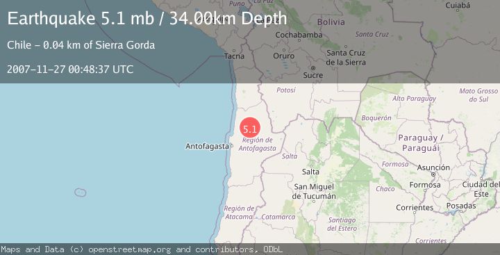 Map of ANTOFAGASTA, CHILE