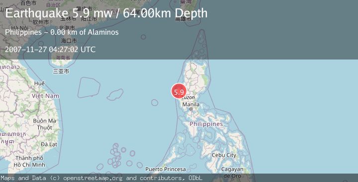 Map of LUZON, PHILIPPINES
